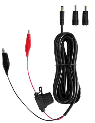 10FT Trail Camera Power Cord for Spypoint Tactacam Reveal X XB SK Moultrie 5.5x2.1mm DC Plug External Power Cable Compatible with Portable Power Banks Solar Panel Includes 2A Fuse and 2 Adapters