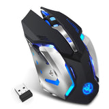 HXSJ nouvelle souris sans fil 2.4GPI souris de jeu souris lumineuse