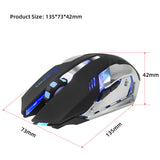 HXSJ nouvelle souris sans fil 2.4GPI souris de jeu souris lumineuse