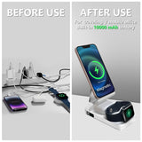 Three-in-one Magsafe Wireless Fast Charging Folding Mobile Phone Magnetic Bracket Vertical Power Bank