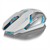 Souris sans fil rechargeable pour ordinateur portable, bureau, maison, bureau, jeu, universelle, silencieuse, lumineuse