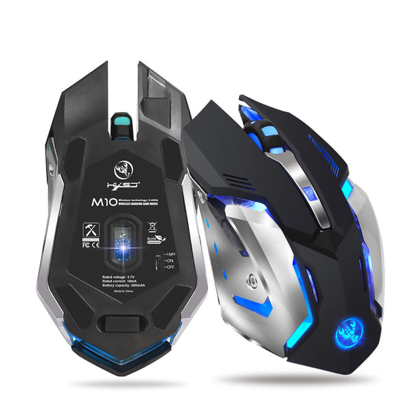 HXSJ nouvelle souris sans fil 2.4GPI souris de jeu souris lumineuse