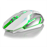 Souris sans fil rechargeable pour ordinateur portable, bureau, maison, bureau, jeu, universelle, silencieuse, lumineuse